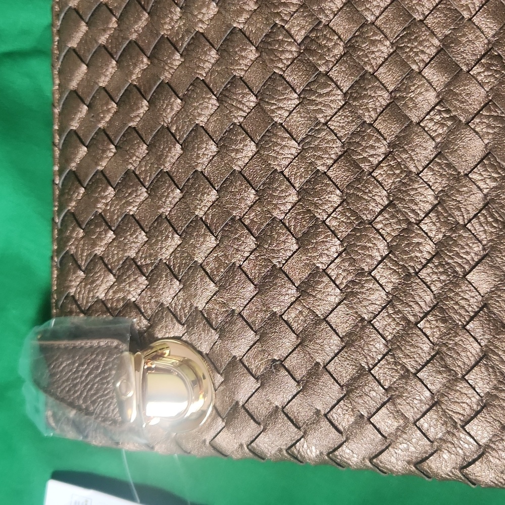 New Bronze Weave Clutch/Crossbody - Picture 2 of 5